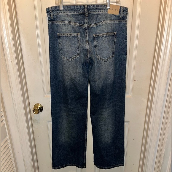 MOTEL ROCKS DENIM Low Rise Parallel Denim Jeans. NWT. Waist 36. Inseam 34 - Picture 2 of 6